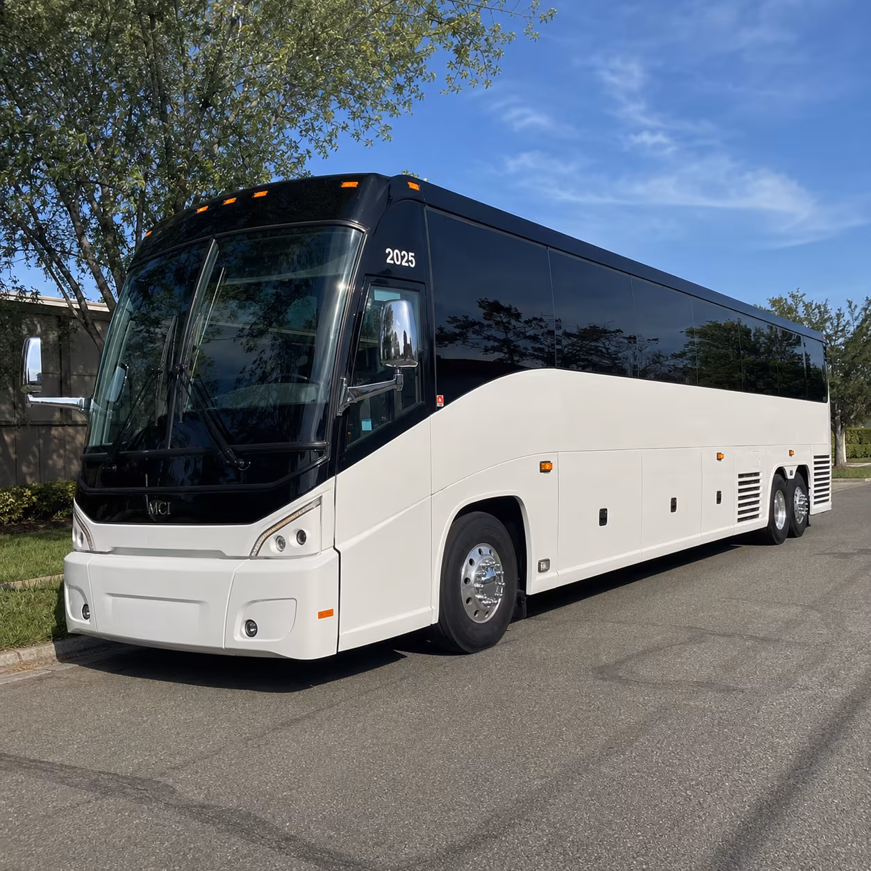 charlottesville charter bus rental exterior