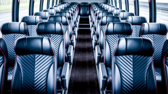50 passenger charter bus inside winston salem
